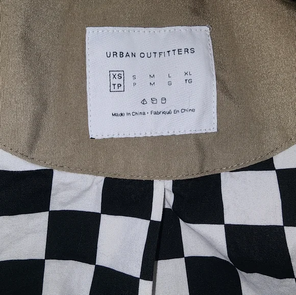 URBAN Outfitters khaki tan urban trench coat Men’s XS - Picture 4 of 7
